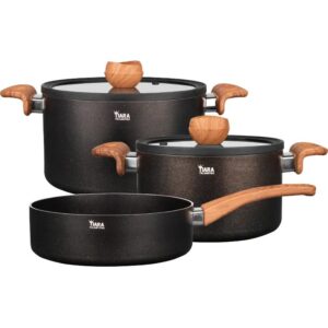 سرویس قابلمه 5 پارچه گرانیتی تیارا مدل SELIN